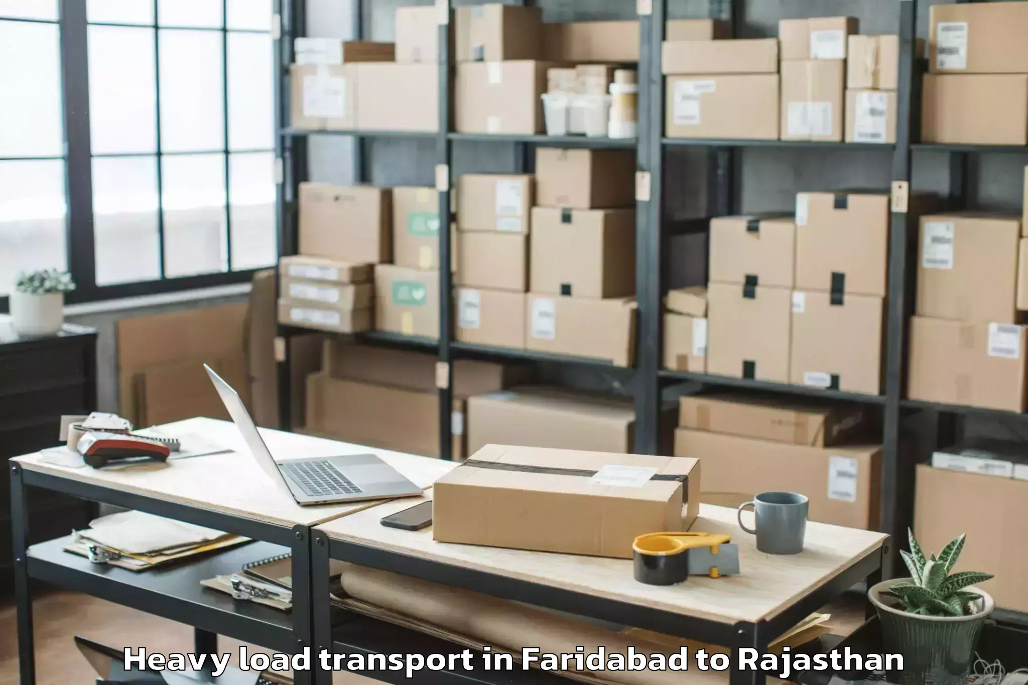 Easy Faridabad to Chittaurgarh Heavy Load Transport Booking